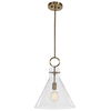 Imbuto Funnel Glass 1 Light Pendant, Ceiling Light by Uttermost, 14.5" width x 19" height x 14.12" diameter x 14.12" depth thumbnail 3