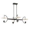 Kyoto 4 Light Linear LED Chandelier, Ceiling Light by Uttermost, 48.25" width x 12" height x 29.75" depth thumbnail 5