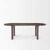 Sohan 91'L x 38'W Oval Dining Table | Dark Brown Wood | Seats 8, by Mercana, 91" length x 38" width x 30" height thumbnail 4