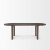 Sohan 91'L x 38'W Oval Dining Table | Dark Brown Wood | Seats 8, by Mercana, 91" length x 38" width x 30" height thumbnail 4