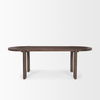 Sohan Dark Elm Wood Oval Dining Table, by Mercana, 91" length x 38" width x 30" height thumbnail 4