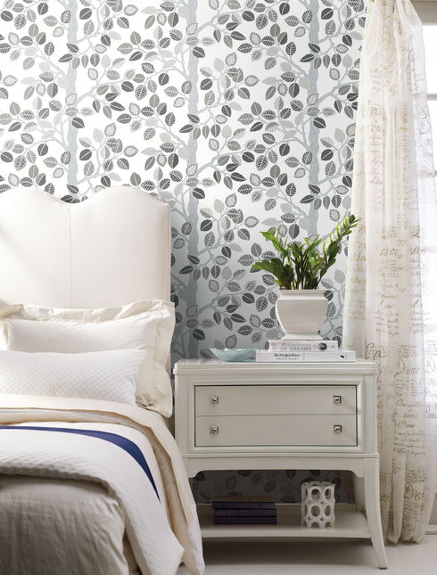 Forest Leaves Neutral Peel & Stick Wallpaper