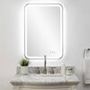 Crofton Lighted Nickel Vanity Mirror, by Uttermost, 1'10.25" width x 2'8.25" height x 2.12" depth thumbnail 2