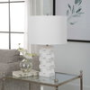 Ascent White Geometric Table Lamp, by Uttermost, 1'2" width x 1'11" height x 1'2" depth thumbnail 4