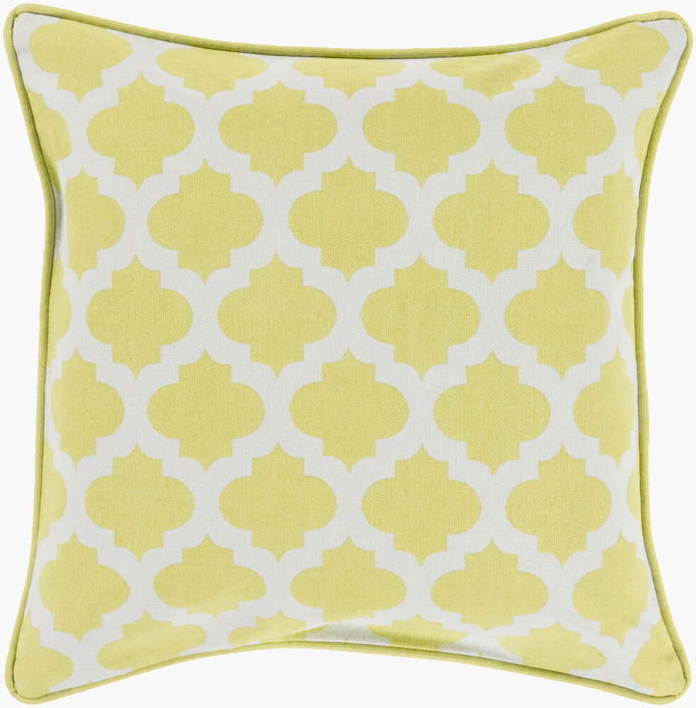 Morrocan Printed Lattice Accent Pillow, Decorative Pillow by Surya, 18" length x 18" width