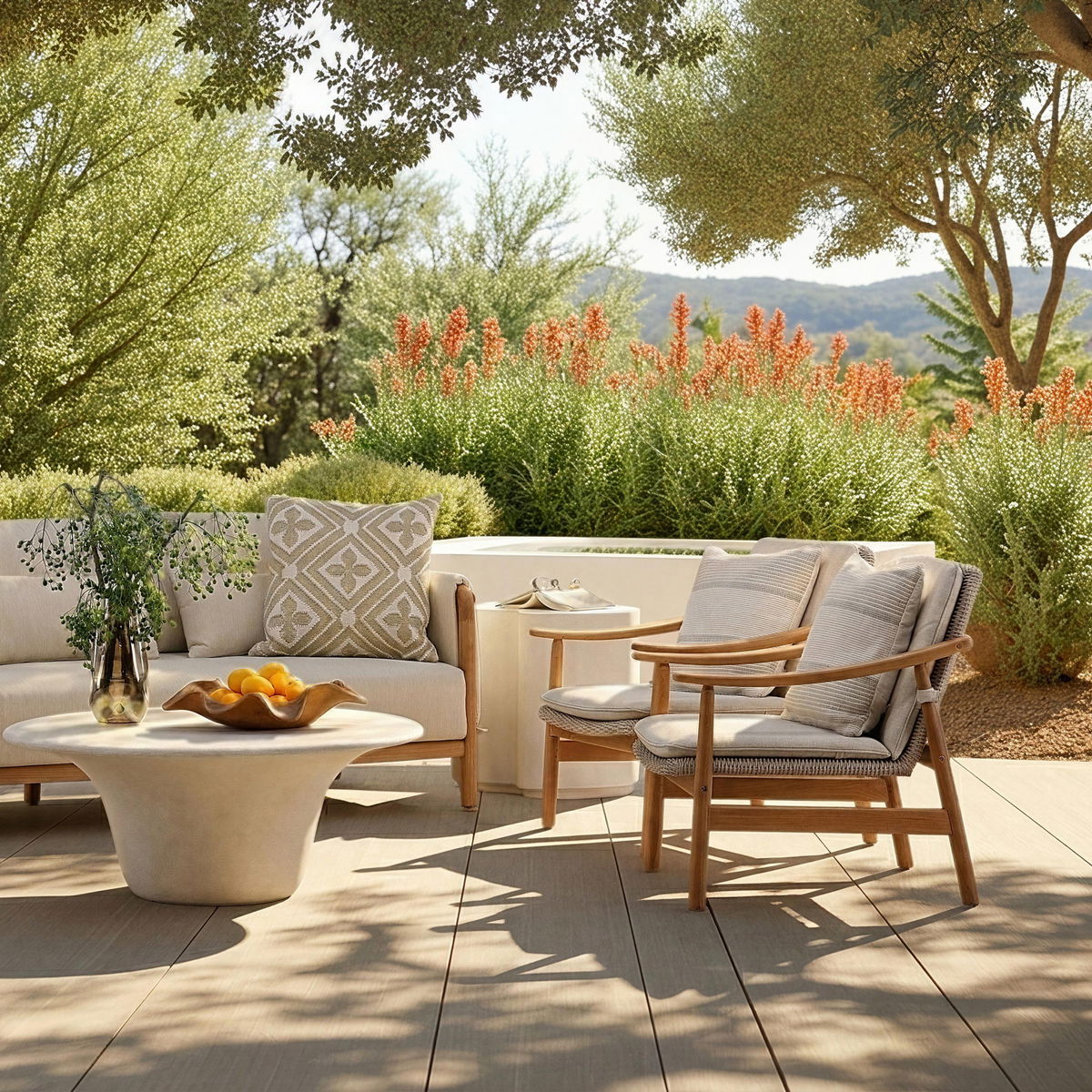 Wembley Outdoor Occasional Chair Beige, Accent Chair by Dovetail, 28" width x 31.5" height x 29.25" depth View 8
