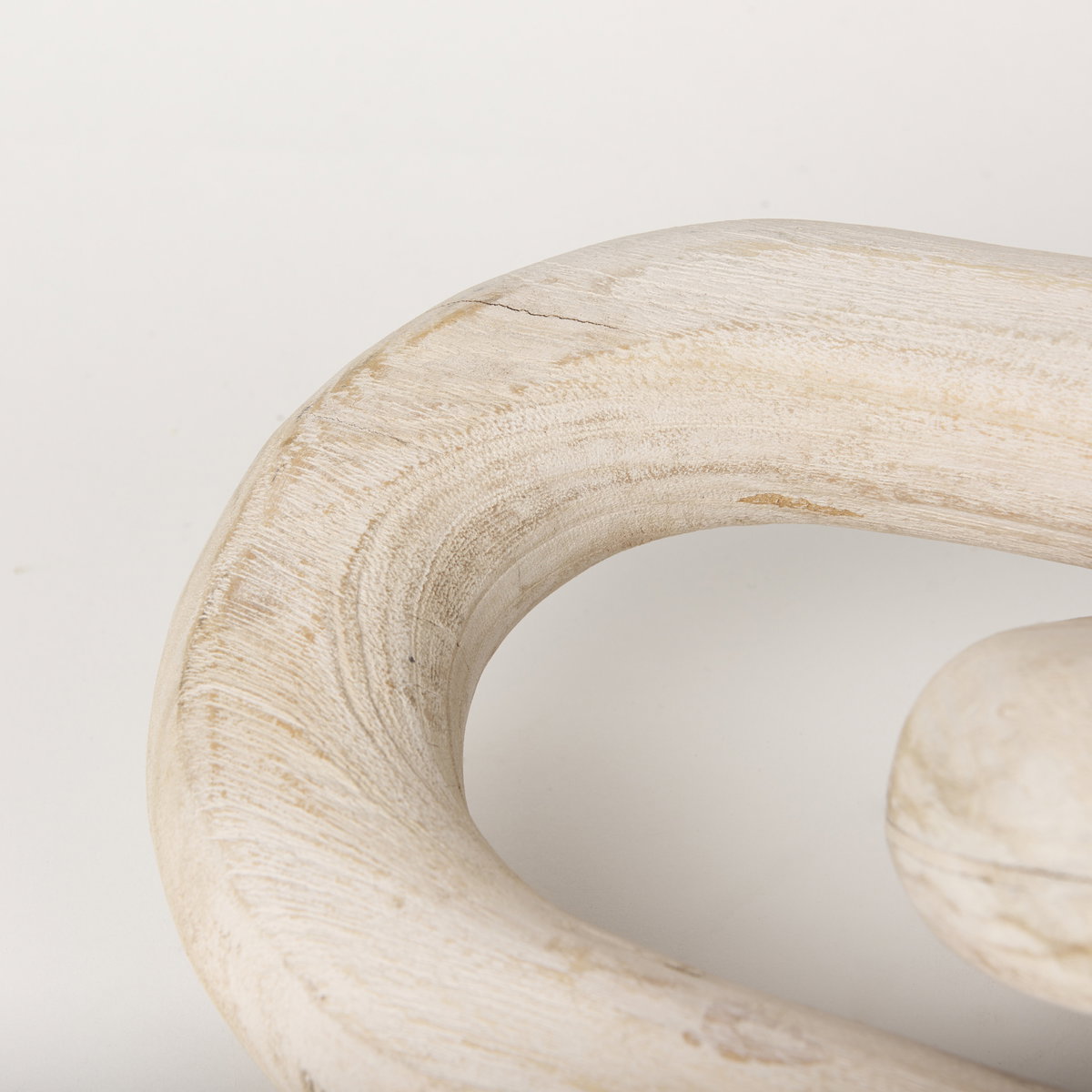 Tayla Large Blonde Wood Chain Link, Decorative Object by Mercana, 9.5" length x 2" width x 21" height View 7