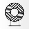 Micra  Matte Black Metal Decorative Object on a Stand, by Mercana, 11.02" length x 2.99" width x 13.39" height thumbnail 6