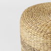 Maya  Light Brown with Medium Brown Stripes Seagrass Round Pouf thumbnail 3
