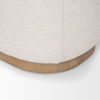 Siren Cream Fabric with Light Brown Wood Round Accent Stool thumbnail 9