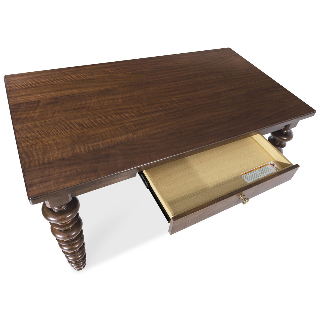 Archives Walnut Wood Dining Table, by Hooker Furniture, 60" width x 36" height x 34" depth View 7