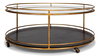 Trolley Round Cocktail Table, by Sarreid, 3'6" length x 3'6" width x 1'5" height thumbnail 5