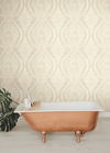 Heritage Damask Beige & White Wallpaper thumbnail 2