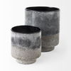 Squally  Black/Brown Glass Ombre Textured Vase thumbnail 4