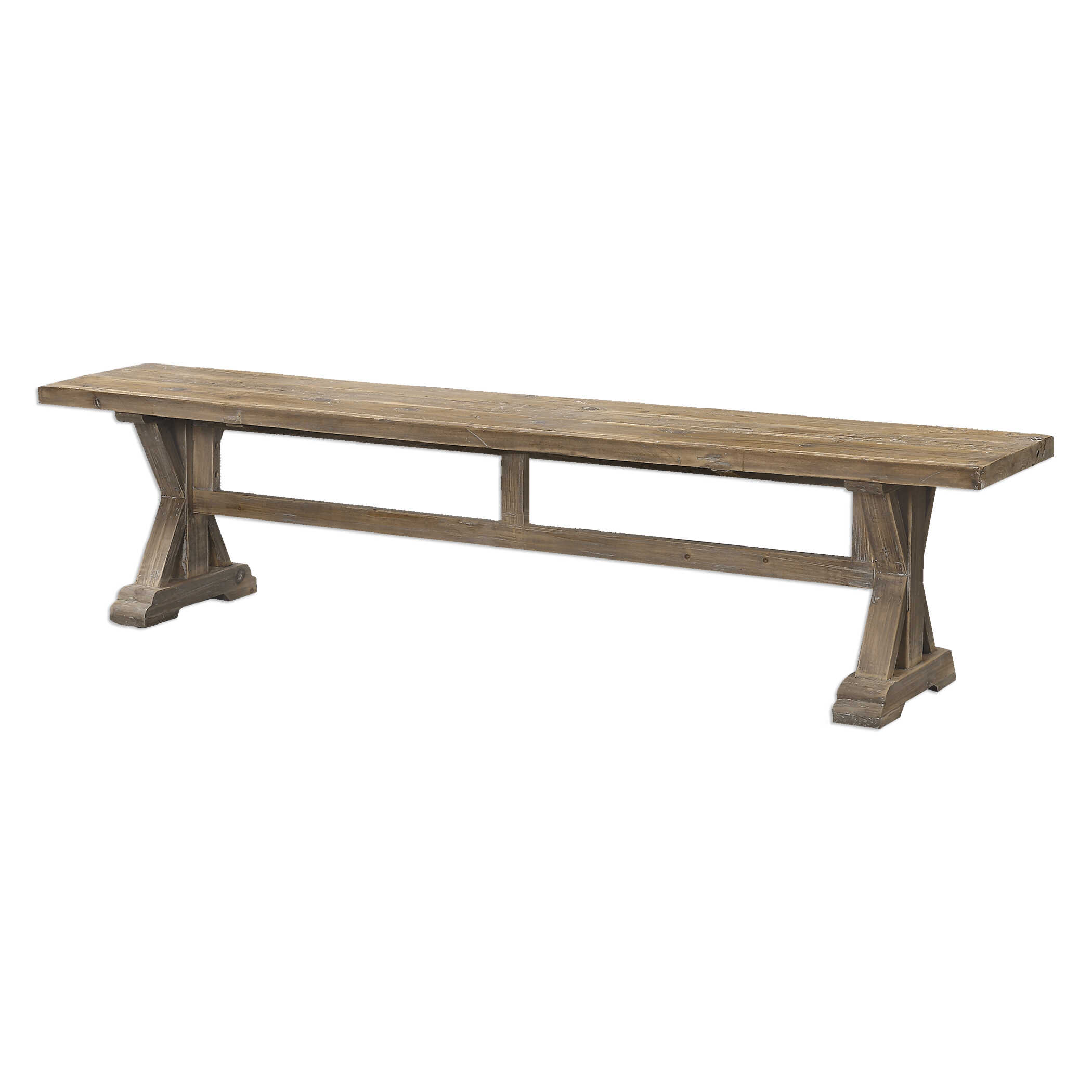 Stratford Salvaged Wood Bench large image 