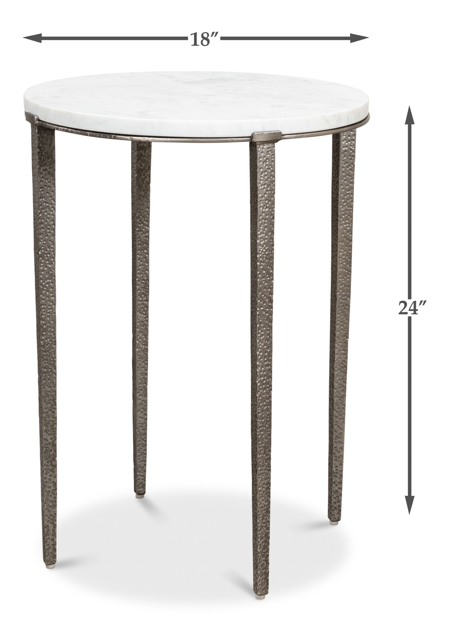Banswara Round Table, Side & End Table by Sarreid, 18" length x 18" width x 24" height View 14