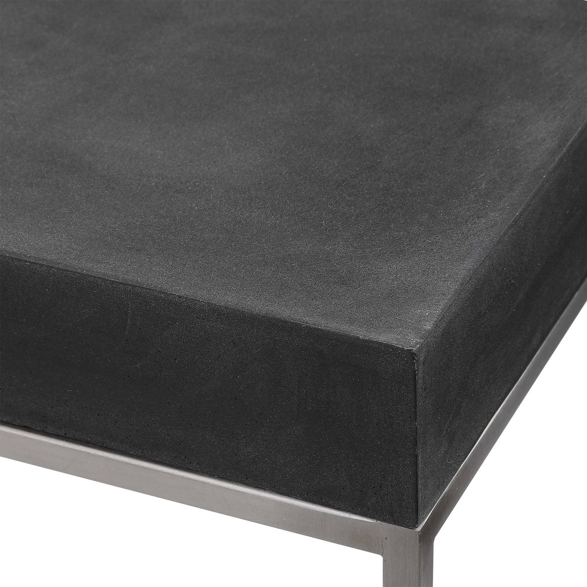 Jase Black Concrete Console Table, by Uttermost, 54" width x 31.25" height x 11" depth View 6