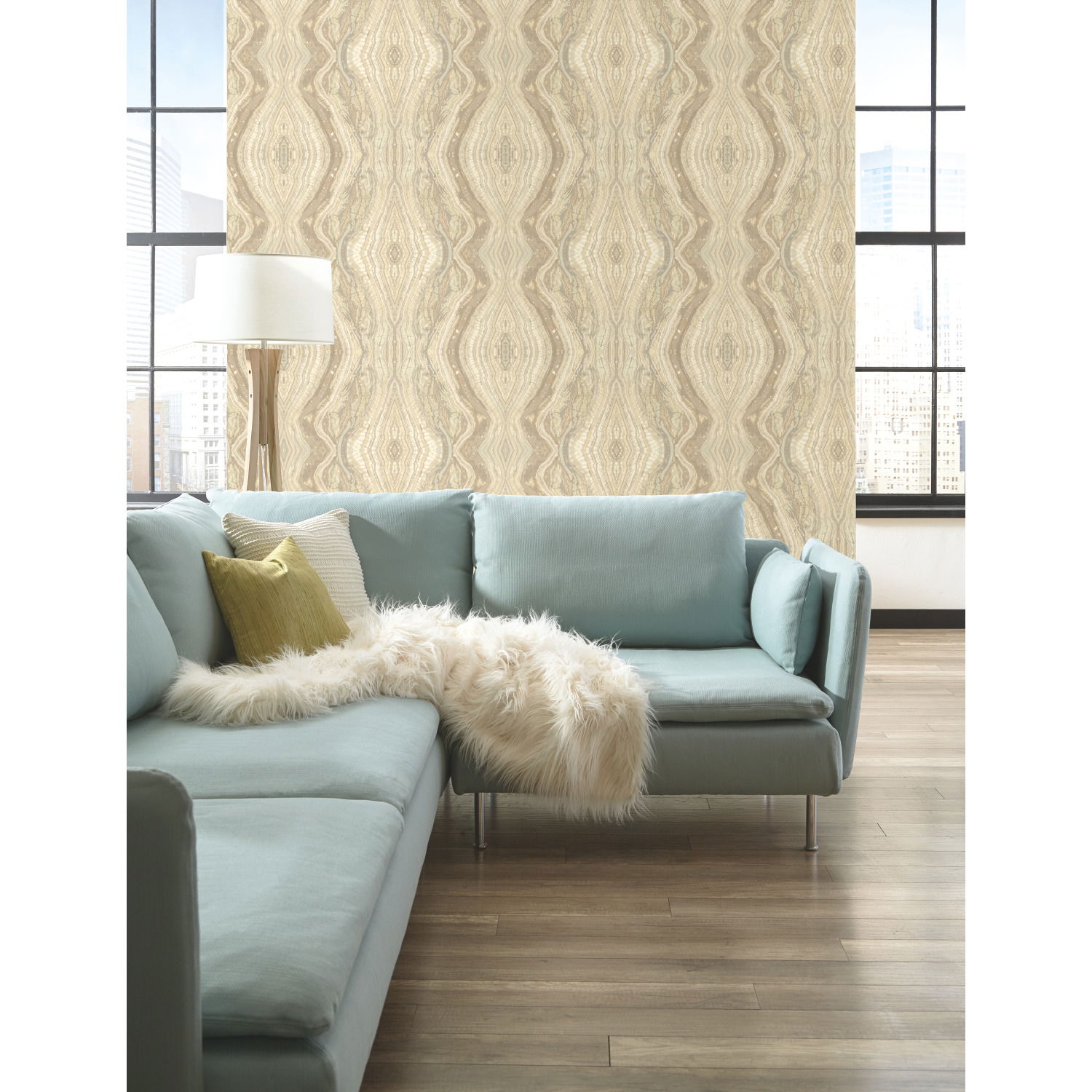 Kaleidoscope Light Grey & Beige Wallpaper Kaleidoscope Light Grey & Beige Wallpaper large image