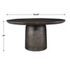 Madrone Golden Dark Bronze Outdoor Dining Table, Outdoor Table by Uttermost, 5' width x 2'6" height x 5' depth thumbnail 3