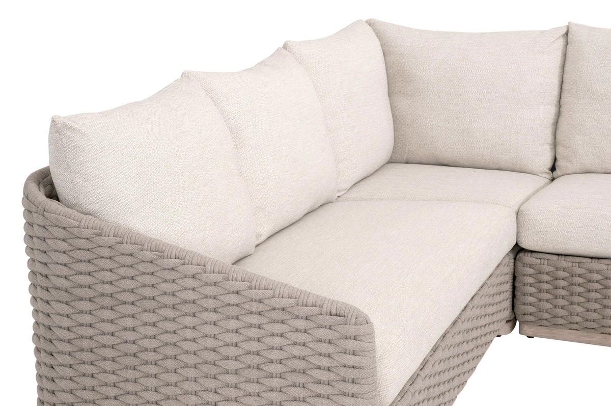 Caspian Outdoor Modular Left Facing 1-Arm Sofa, Seating by Essentials for Living, 58" width x 36" height x 36" depth View 5