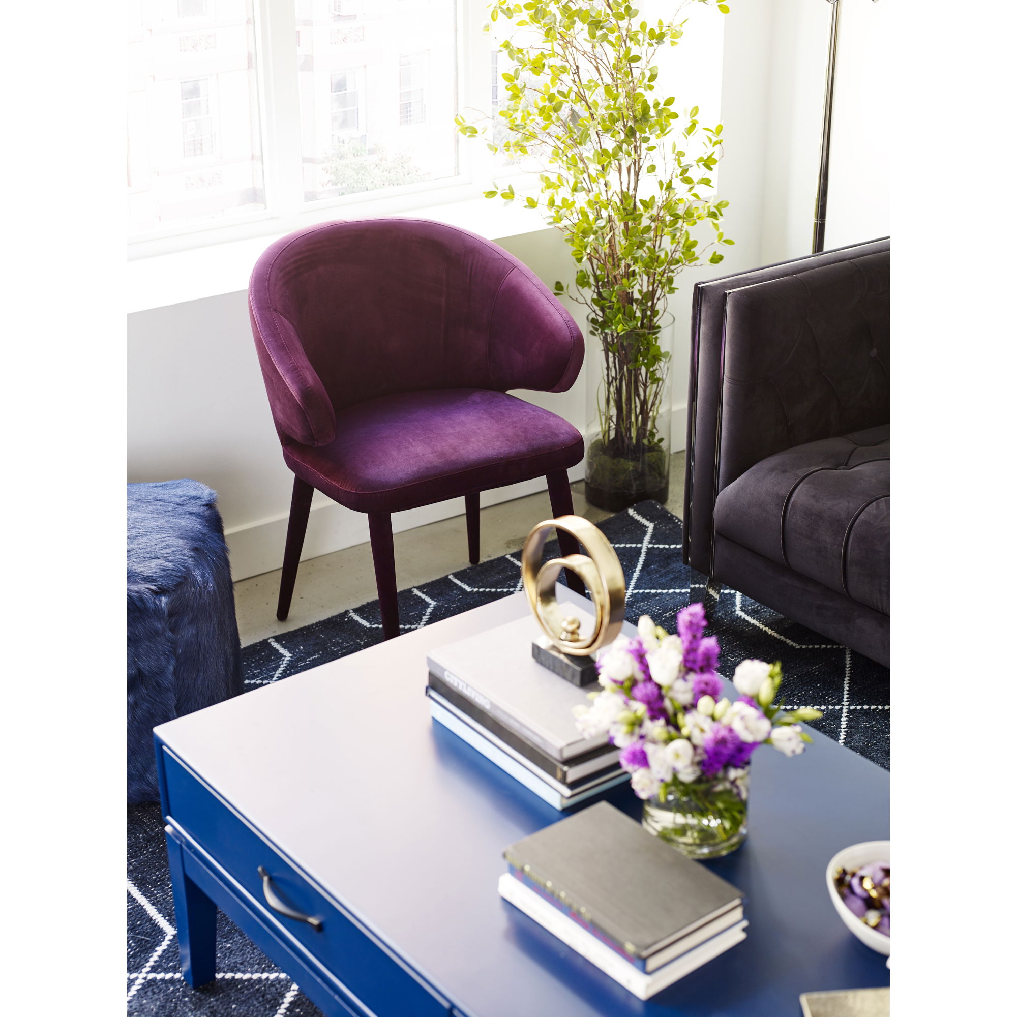 Stewart Dining Chair Purple large image 