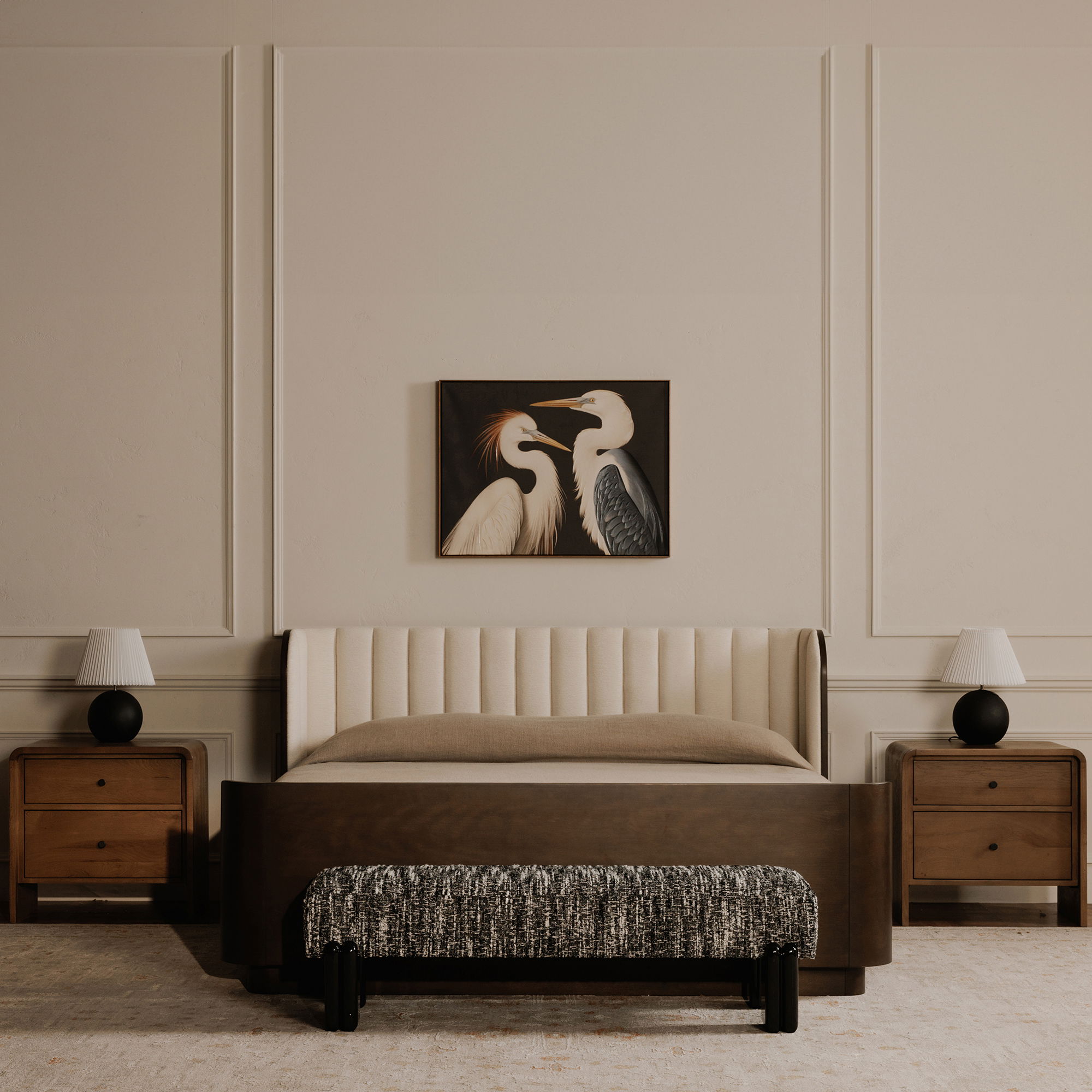 Priya Bench Black, Benche by Moe's Home, 55.9" width x 16.5" height x 20.5" depth View 6