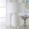 Caelina Textured White Table Lamp thumbnail 3