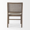Wynn Cane Back Dining Side Chair | Fabric with Brown Wood, Dining Chair by Mercana, 20.47" length x 24.61" width x 34.06" height thumbnail 7