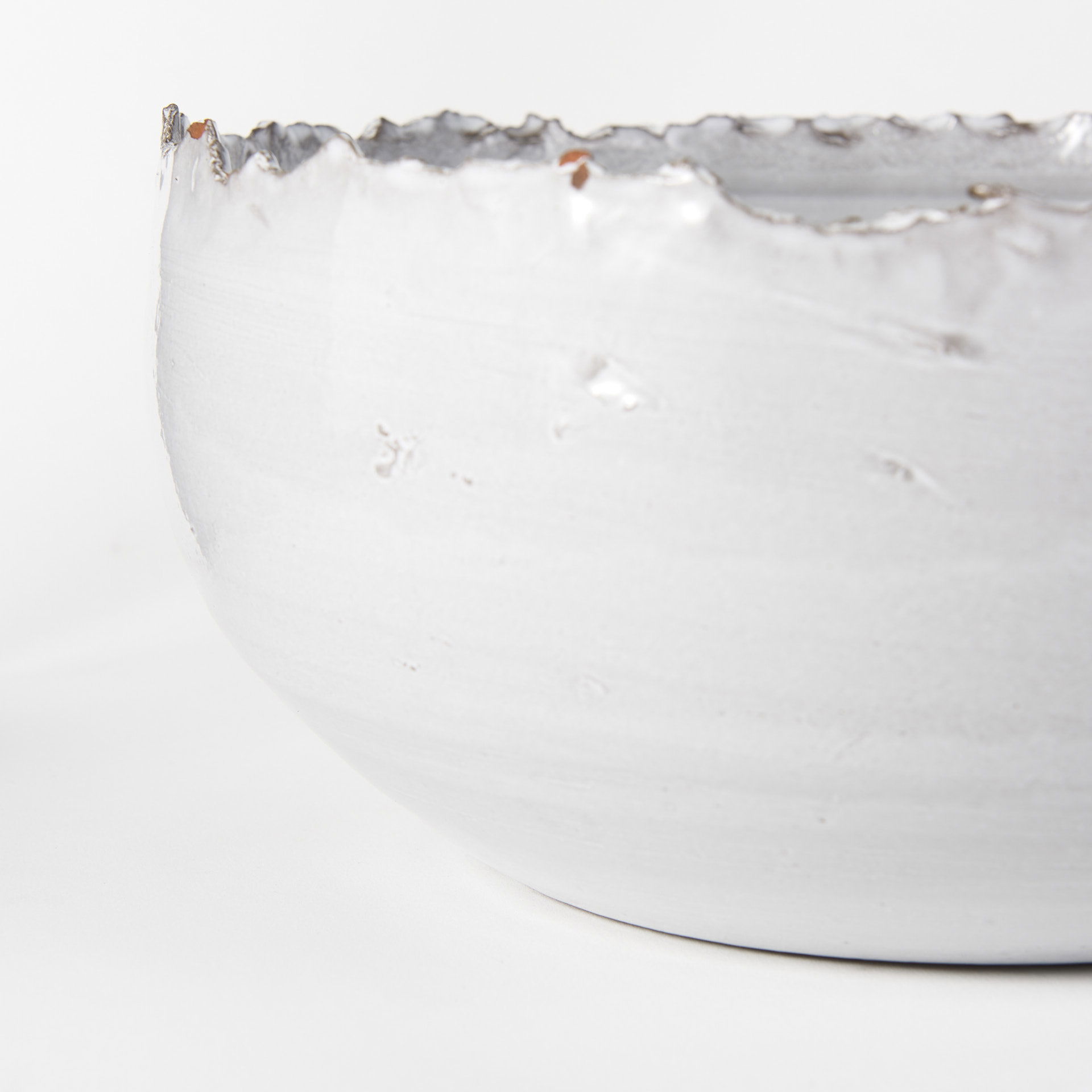 Larsen 13L x 13W White Ceramic Large Decorative Bowl large image 