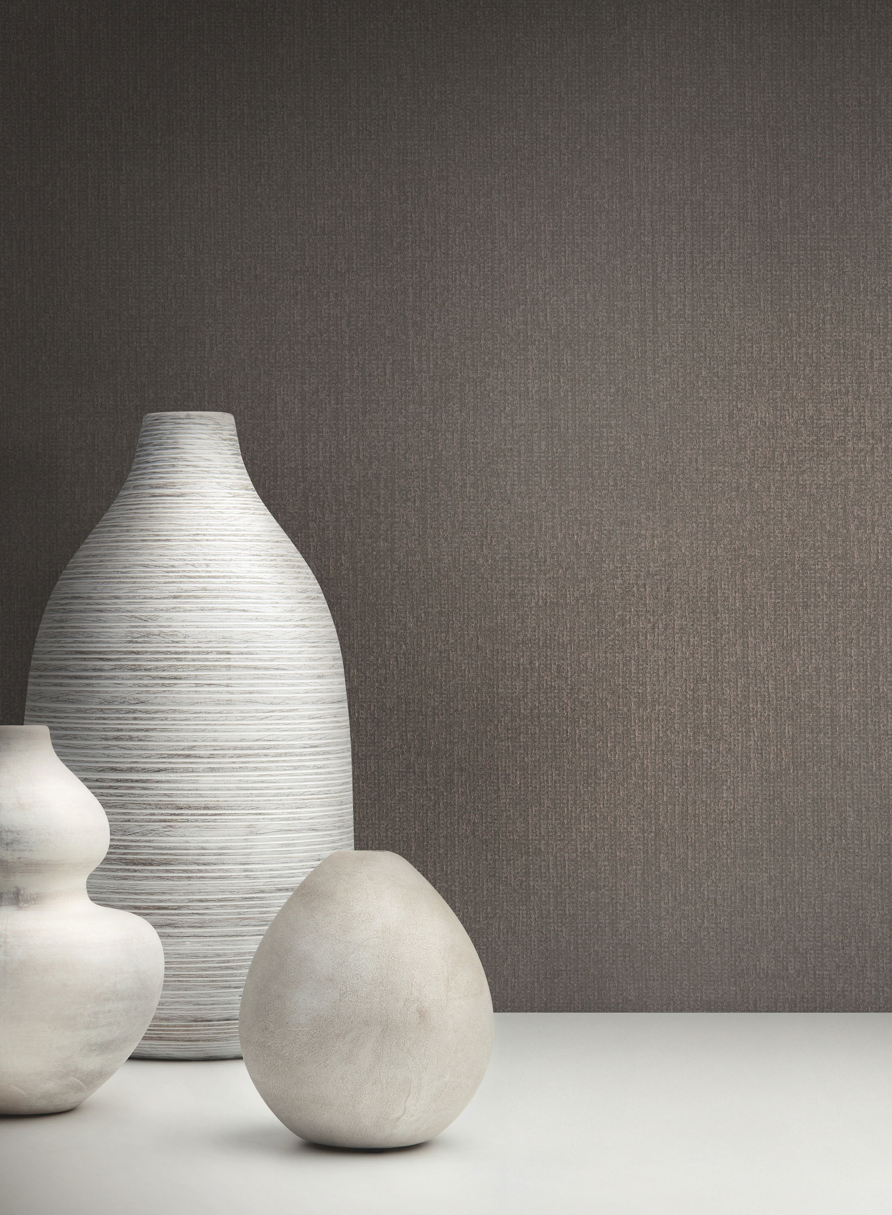 Panama Weave Brown Metallic Wallpaper large image 