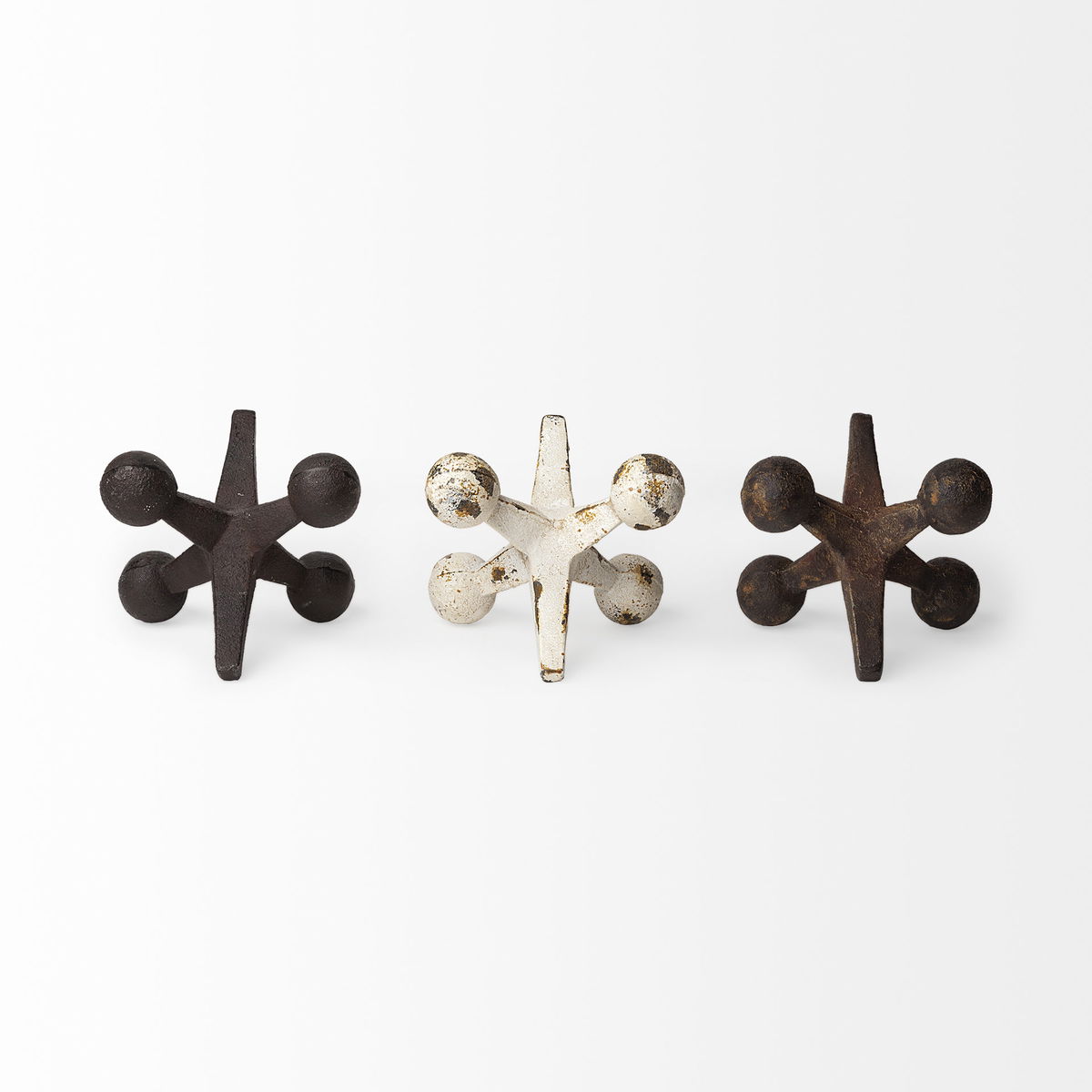 Jax Set of 3 8L x 7W Cast Iron Metal Jacks, Decorative Object by Mercana, 8" length x 7" width x 7" height View 5