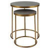Aragon Brass Nesting Tables Set/2 thumbnail 3