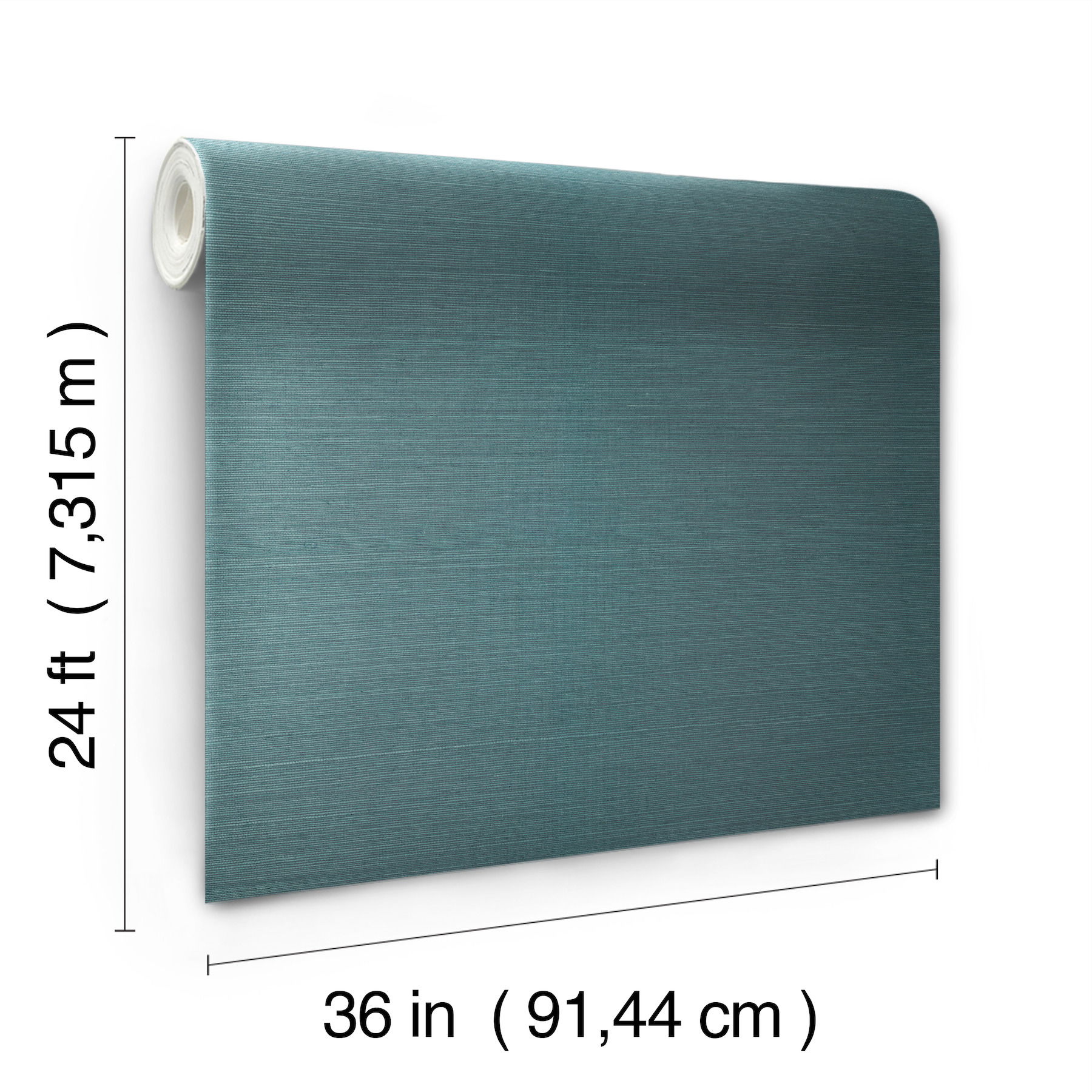 Sisal Twill Grasscloth Teal Wallpaper large image 