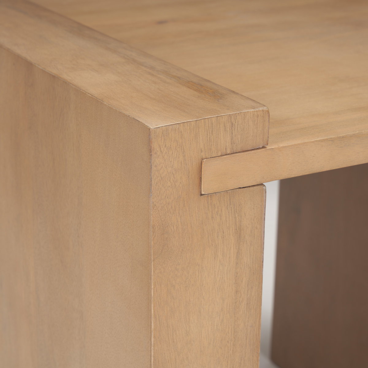 Wesson Light Brown Wood Accent Table, Side & End Table by Mercana, 23" length x 22" width x 22" height View 8