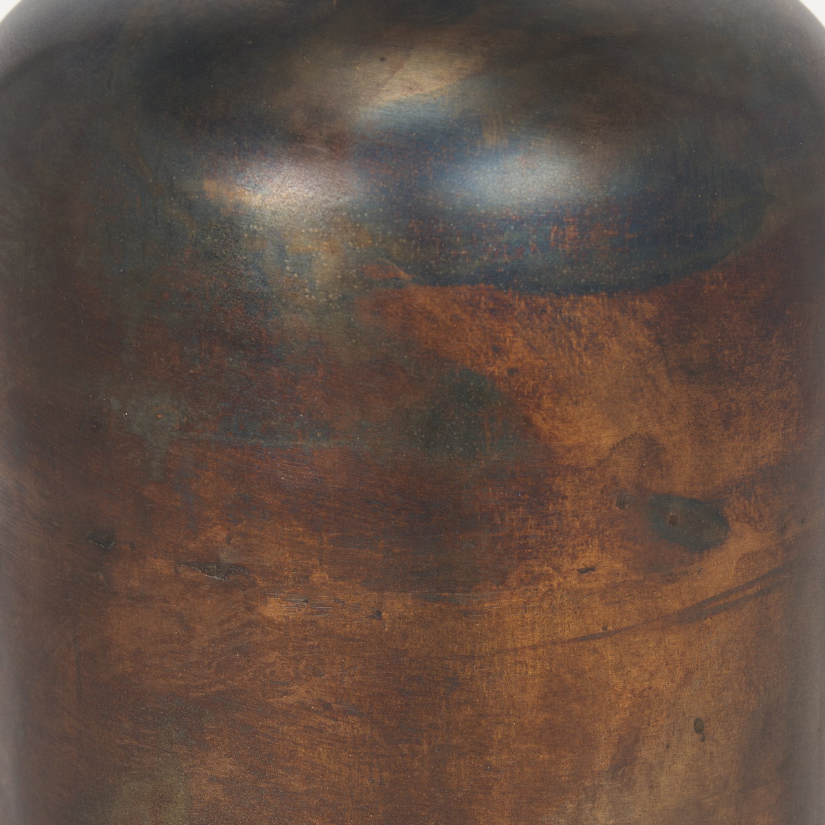 Daya Tall Antiqued Gold Metal Vase, by Mercana, 6.3" length x 6.3" width x 12.2" height View 6