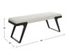 Hover Modern Bench, Furniture by Uttermost, 53" width x 19" height x 16" depth thumbnail 3