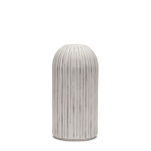 Ummi Small Off White with Gray-Brown Antiquing Ceramic Floor Vase
