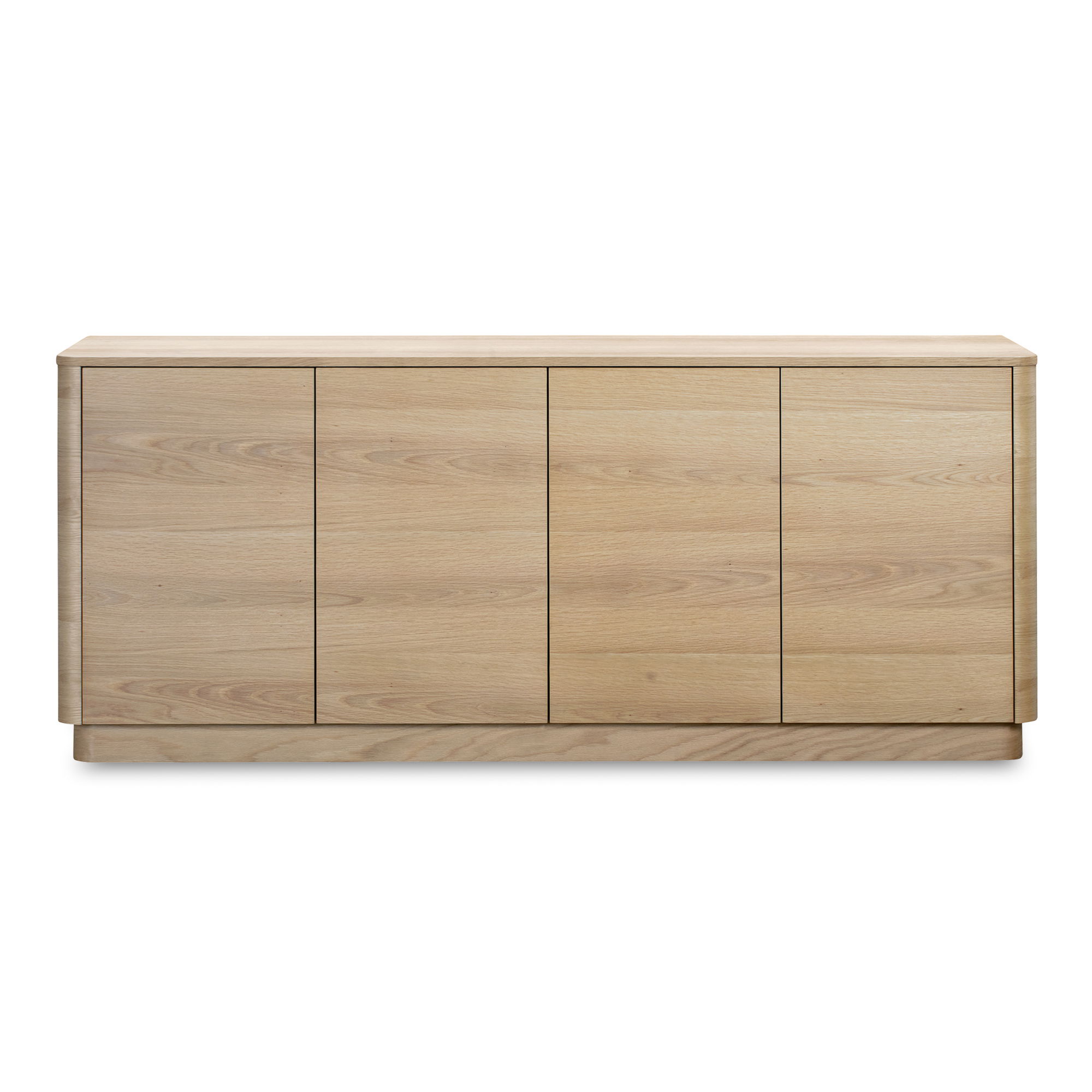 Round Off Sideboard Natural Oak, Cabinets & Sideboard by Moe's Home, 72" width x 30" height x 19" depth View 1