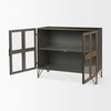 Pandora Dark Brass Metal with Red Wood 2 Door Accent Cabinet, Cabinets & Chest by Mercana, 36.81" length x 16.34" width x 29.92" height thumbnail 8
