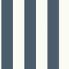 Awning Stripe Blue & White Wallpaper, by York Wall, 33' length x 1'8.5" width x 0.02" depth thumbnail 1