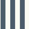 Awning Stripe Blue & White Wallpaper, by York Wall, 33' length x 1'8.5" width x 0.02" depth thumbnail