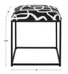 Twists And Turns Fabric Accent Stool thumbnail 2