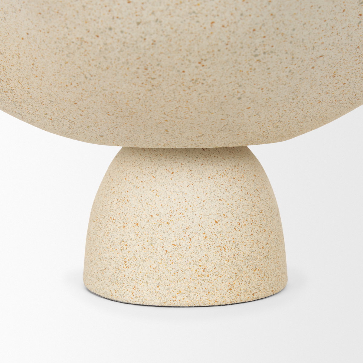 Radka Beige Textured Small Metal Decorative Bowl, by Mercana, 15.55" length x 11.22" width x 6.75" height View 10