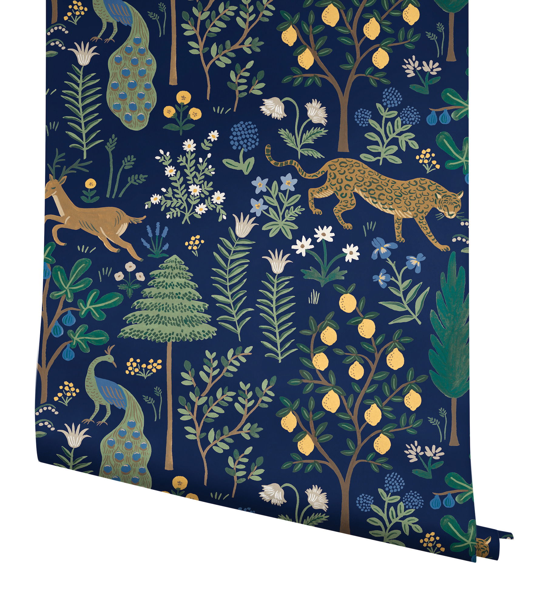 Menagerie Blue Peel & Stick Wallpaper large image 
