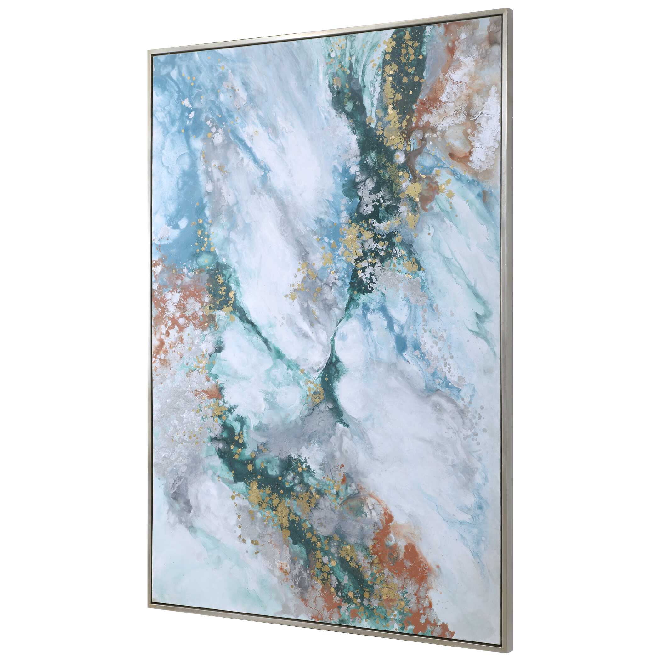 Mercury Hand Abstract Art, Painting by Uttermost, 49.7" width x 73.7" height x 1.7" depth View 5