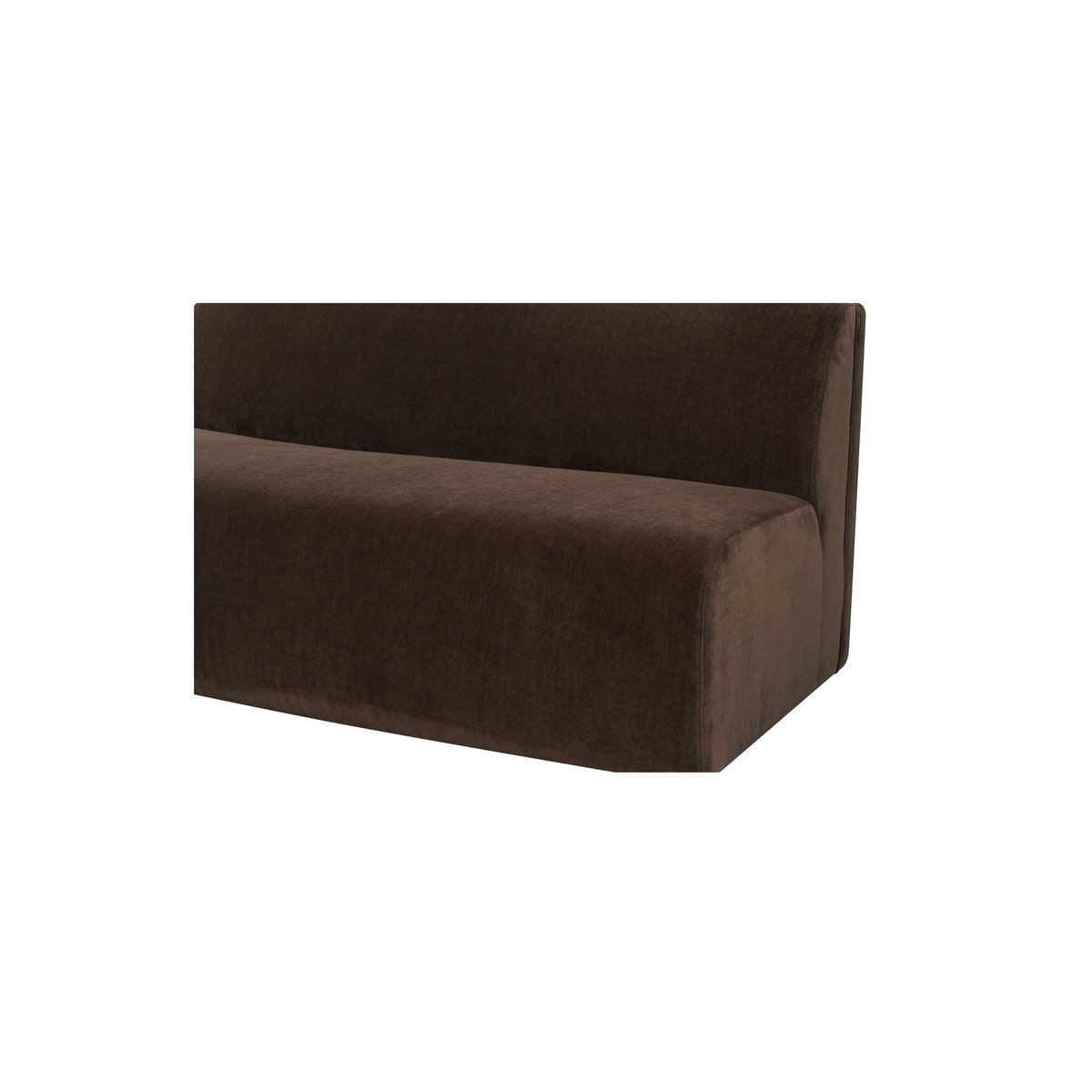 Naomi Convex Sofa Dark Brown, Sectional Sofa by Moe's Home, 80.7" width x 28.3" height x 39" depth View 6