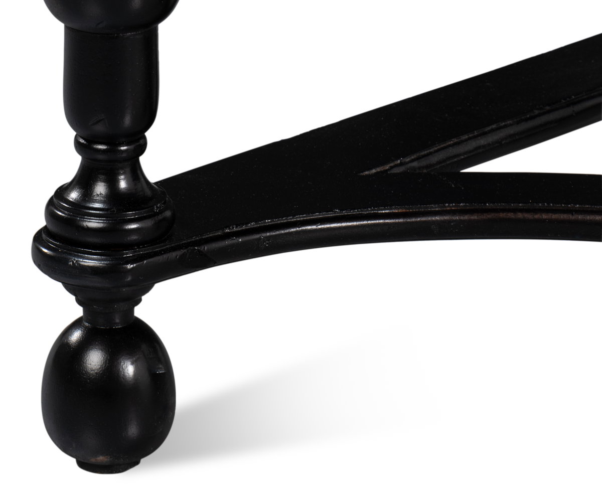 Abraham Half Round Console, by Sarreid, 1'3" length x 3'2" width x 8" height View 6