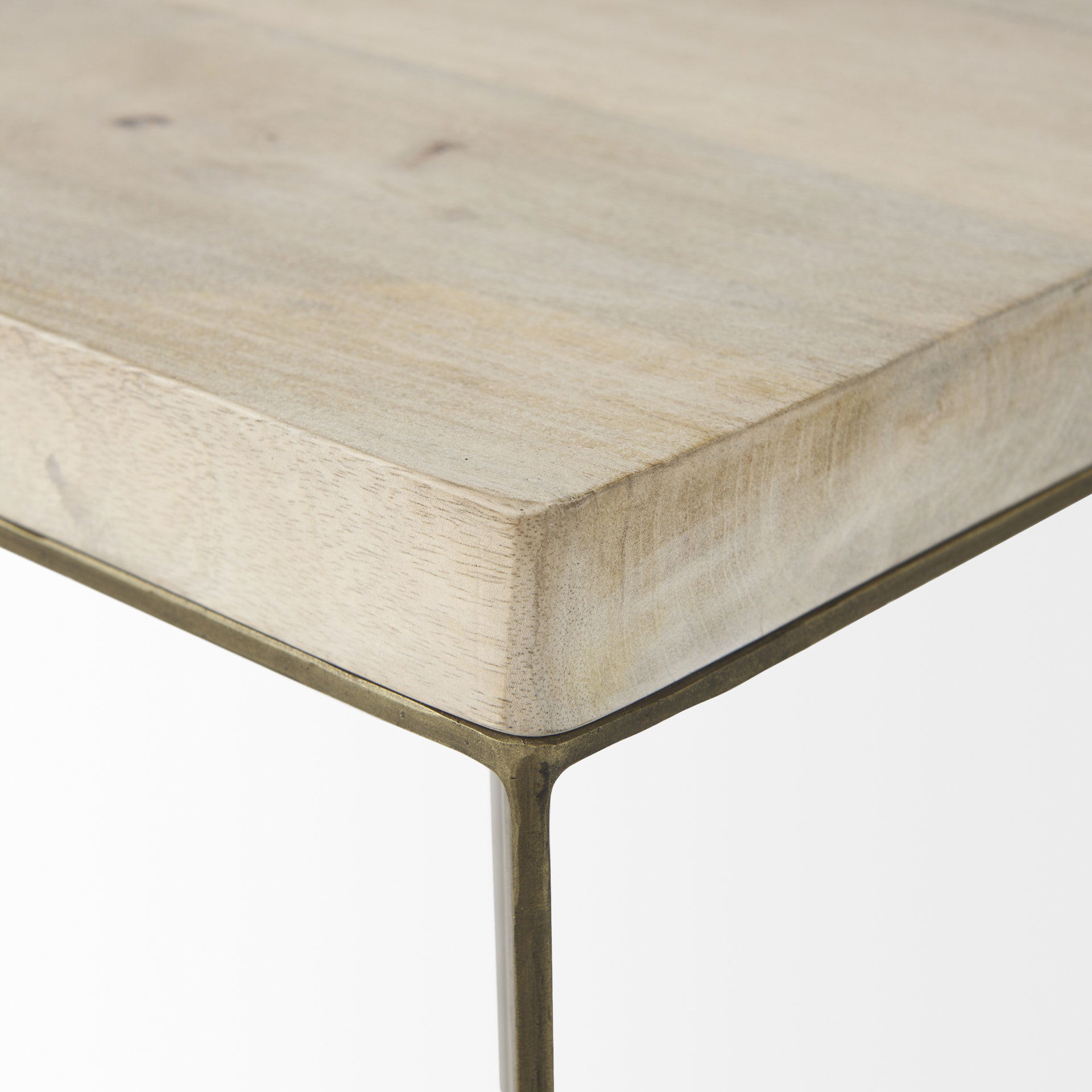 Faye (Set of 2) 19L x 19W x 26H Beige Finished Wood with Gold Metal Base Accent Tables, Side & End Table by Mercana, 19" length x 19" width x 26" height View 10