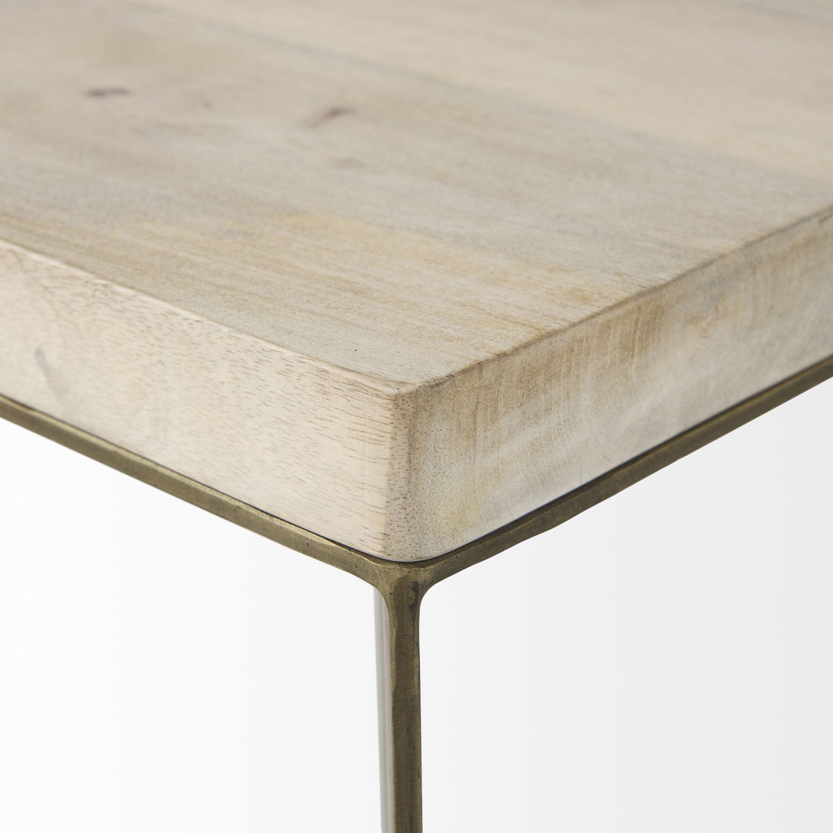 Faye (Set of 2) 19L x 19W x 26H Beige Finished Wood with Gold Metal Base Accent Tables, Side & End Table by Mercana, 19" length x 19" width x 26" height View 10