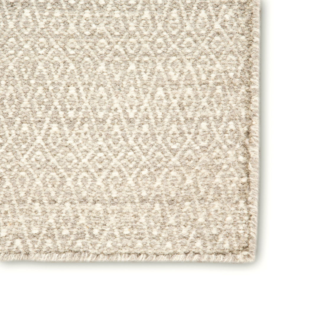 Hampshire Geometric Hand-Woven Wool Beige/Ivory Area Rug large image 